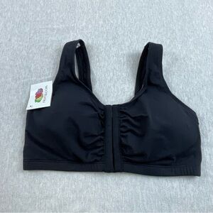 Fruit Of The Loom Women’s Front Close Bra Wire Free Sport Style size: 38 Black